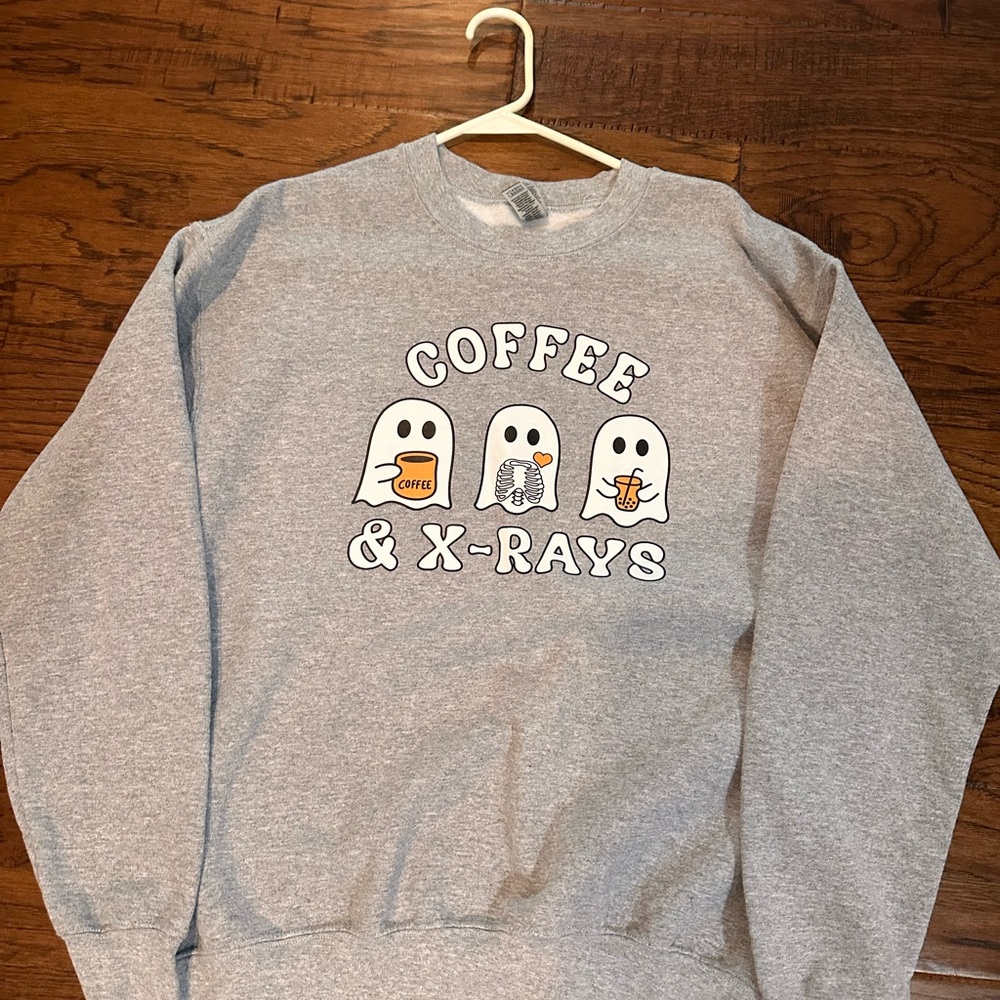 Gray Ghost Print Women’s Sweater